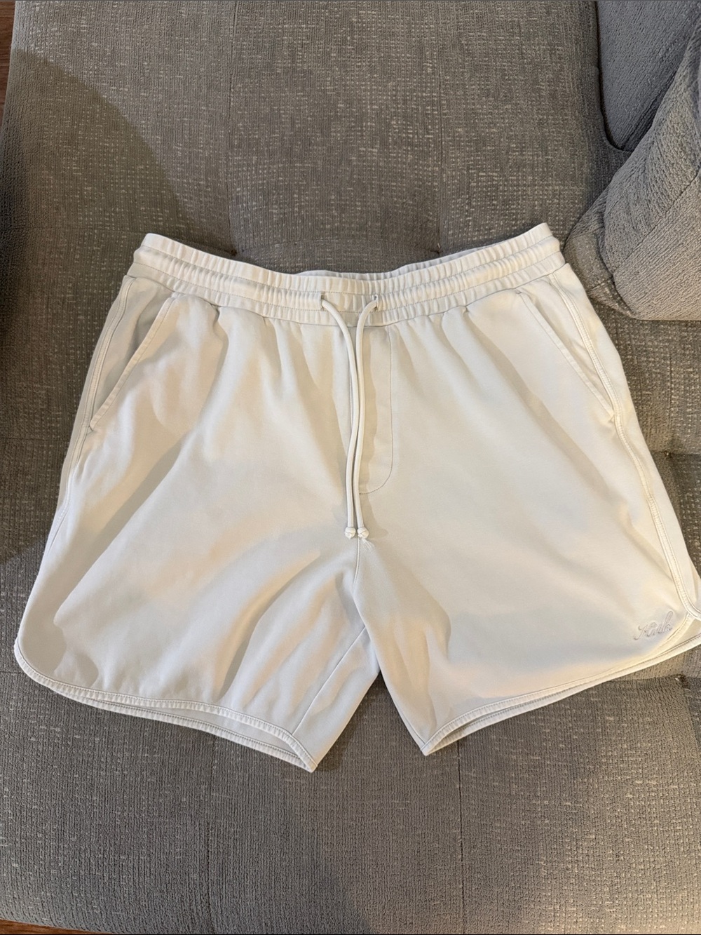 KITH Soft Drawstring Casual Shorts in Off-White/STONE